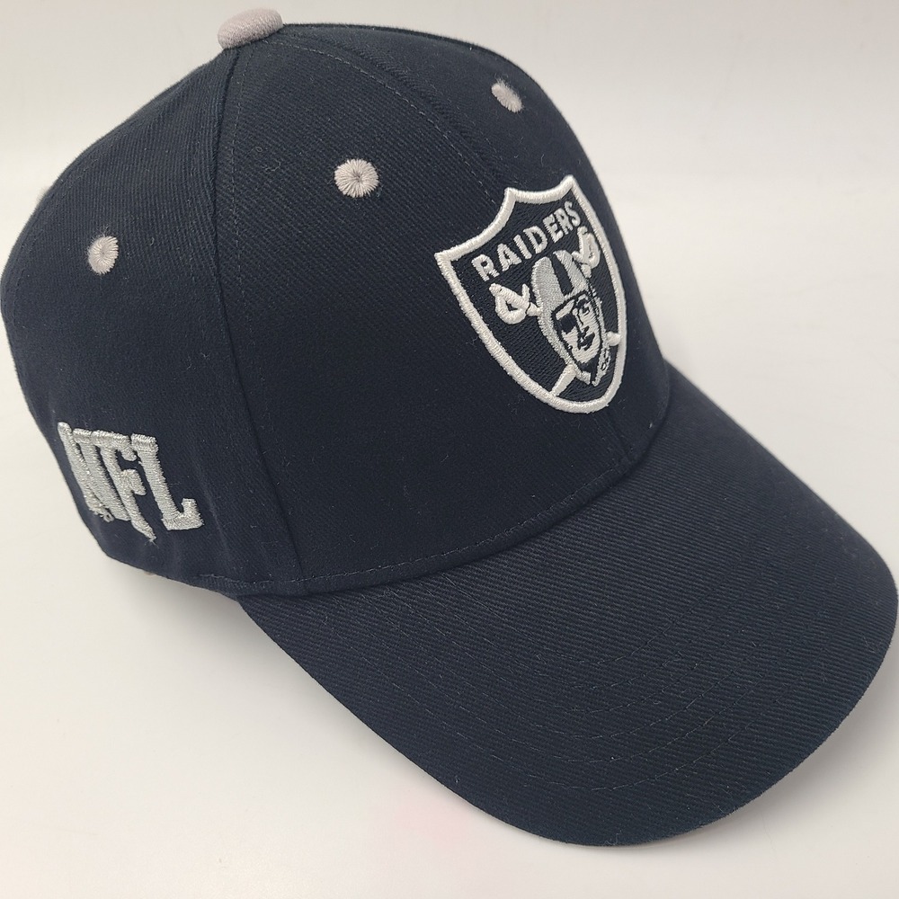 Youth Oakland Raiders Hat Adjustable NFL Team Apparel Black NFL Las Vegas Boys